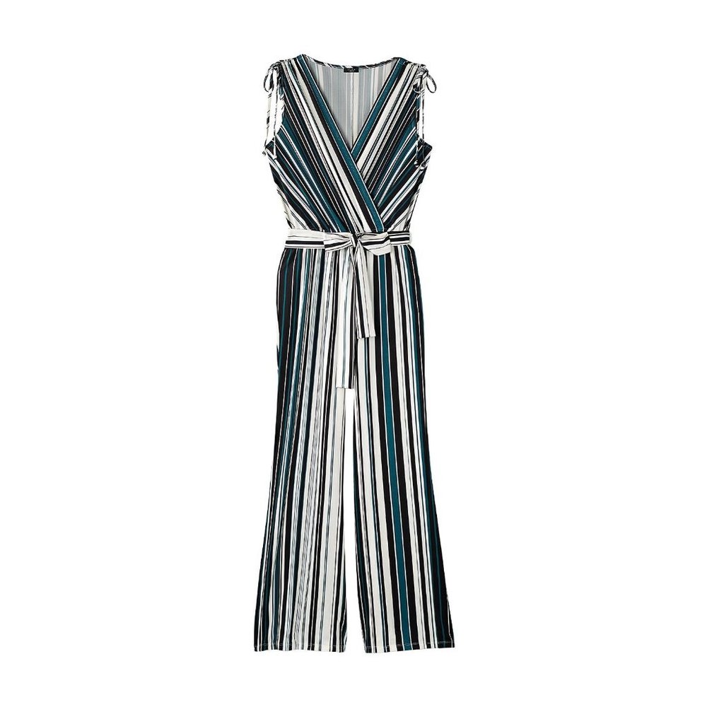Tie Waist Striped Jumpsuit